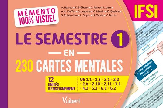 Mémento 100% visuel Le semestre 1 en 230 cartes mentales IFSI