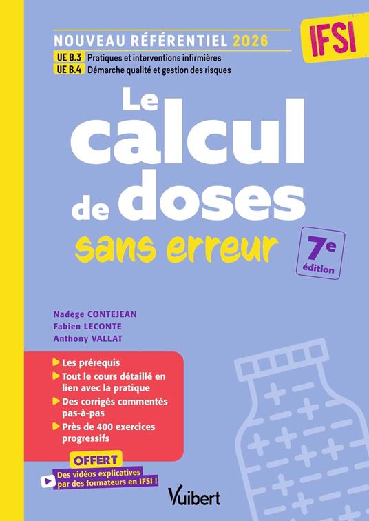 Le calcul de doses sans erreur - Nouveau référentiel IFSI 2026
