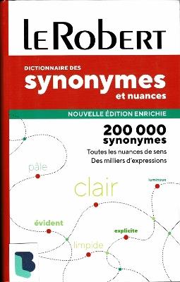 Dictionnaire de Synonymes et Nuances poche plus: Paperback French Thesaurus with flexi cover - cover