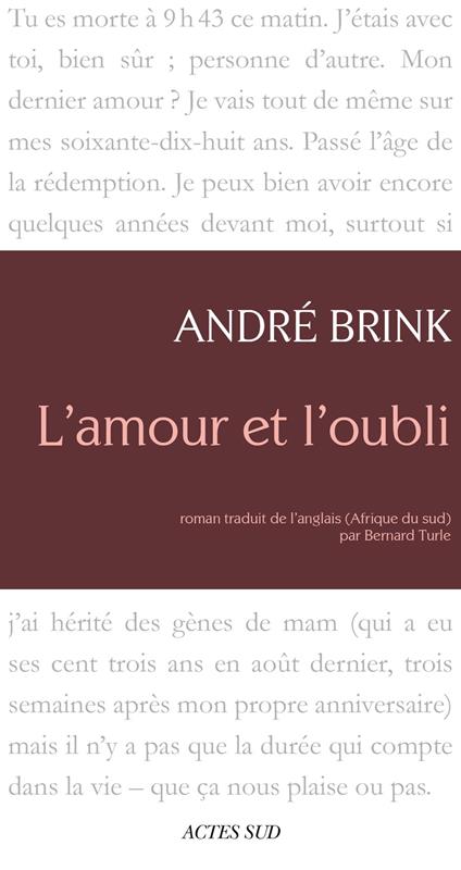 L'Amour et l'Oubli