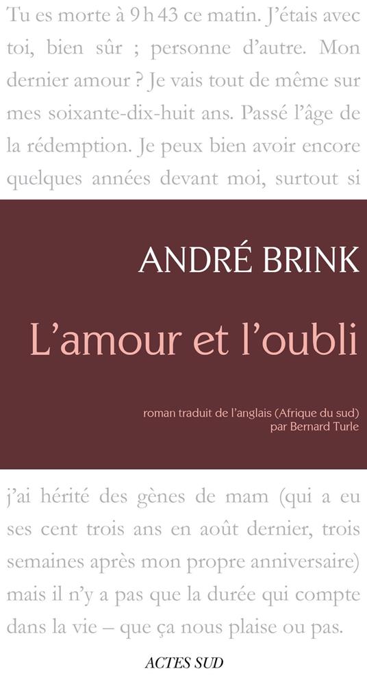 L'Amour et l'Oubli