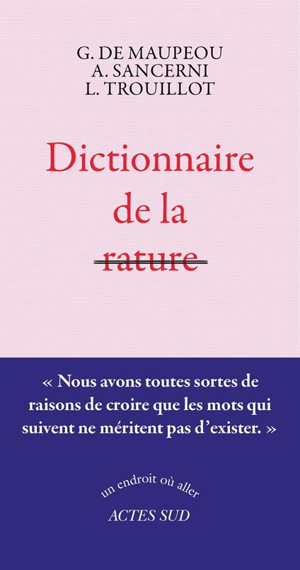 Dictionnaire de la rature