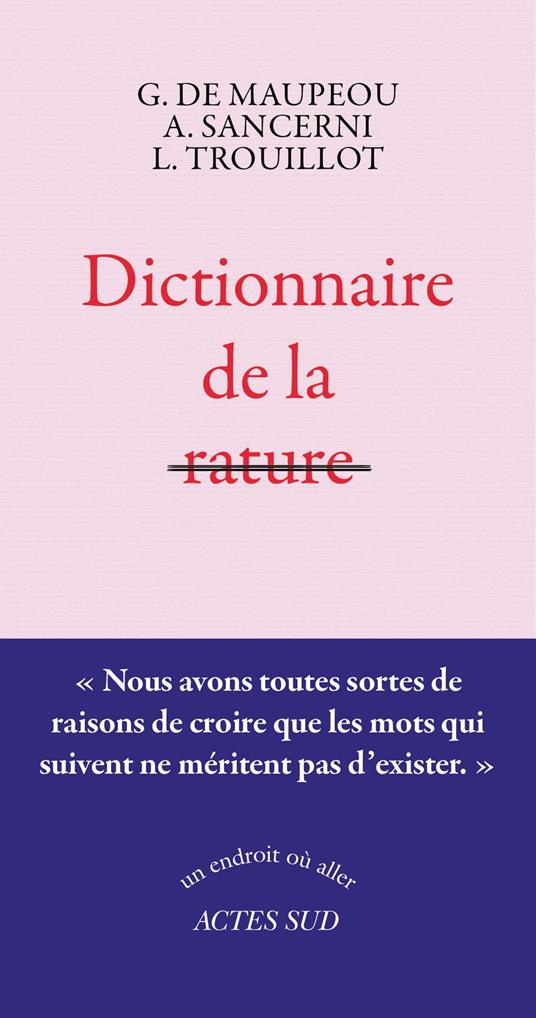 Dictionnaire de la rature