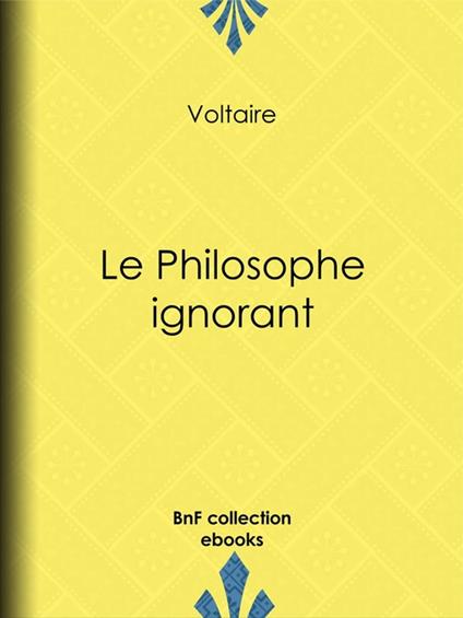 Le Philosophe ignorant