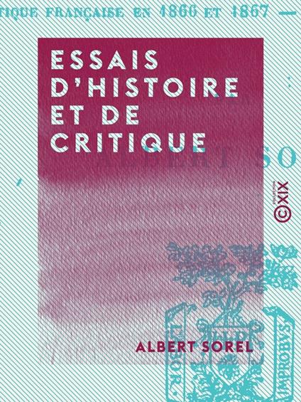 Essais d'histoire et de critique