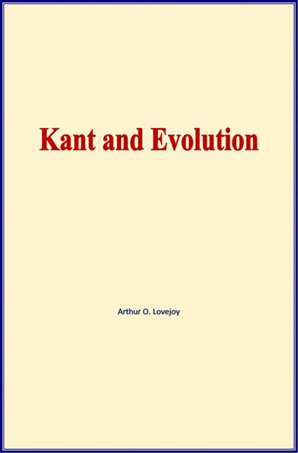 Kant and Evolution