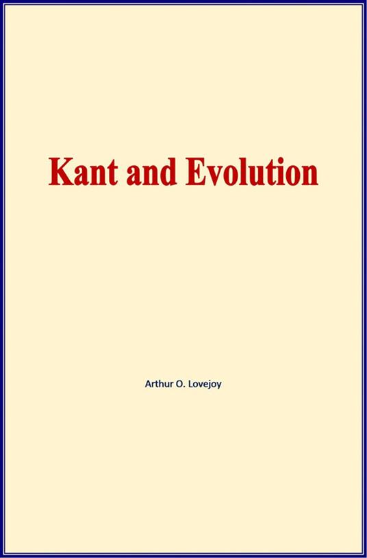 Kant and Evolution
