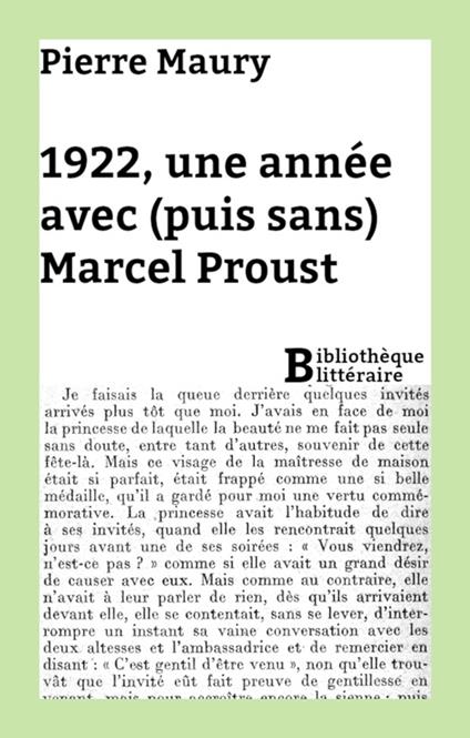 1922, une année avec (puis sans) Marcel Proust