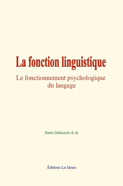La fonction linguistique