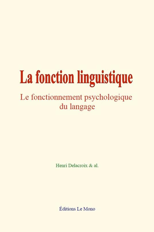 La fonction linguistique