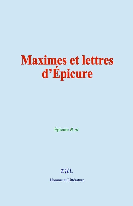 Maximes et lettres d'Épicure