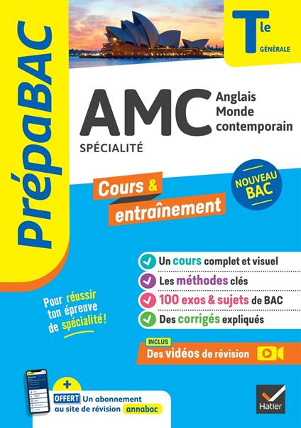 Prépabac - AMC (Anglais monde contemporain) Tle générale (spécialité) - Bac 2026