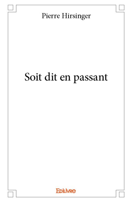 Soit dit en passant