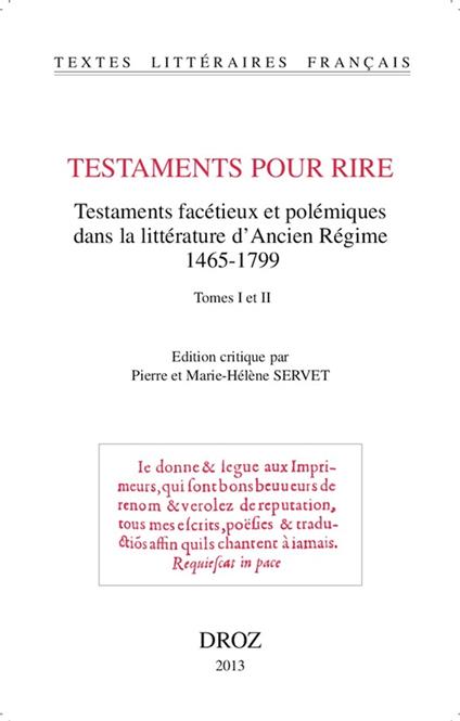 Testaments pour rire