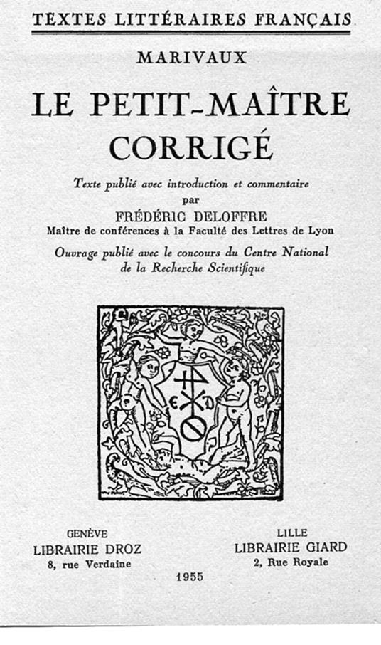 Le petit-maître corrigé