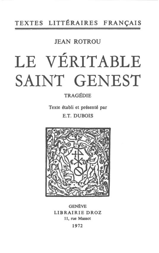 Le véritable Saint Genest