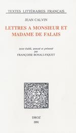 Lettres à Monsieur et Madame de Falai