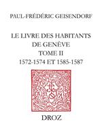 Le livre des habitants de Genève
