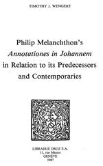 Philip Melanchthon’s 