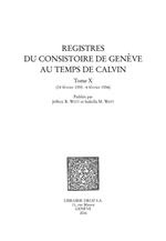 Registres du Consistoire de Genève au temps de Calvin