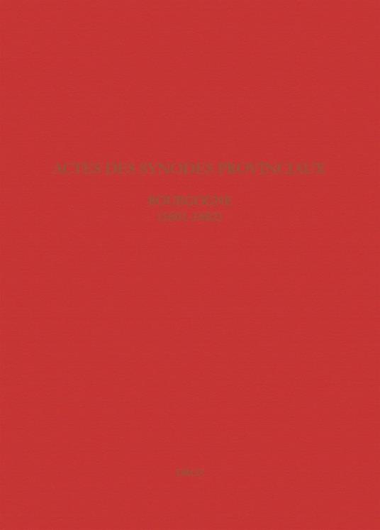 Actes des synodes provinciaux