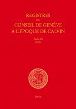 Registres du Conseil de Genève à l'époque de Calvin