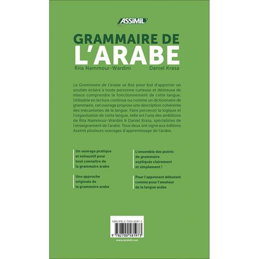 Grammaire de l'arabe - Daniel Krasa,Rita Nammour-Wardini - 2