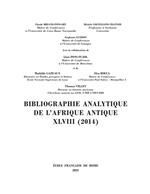 Bibliographie analytique de l’Afrique antique XLVIII (2014)