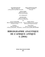 Bibliographie analytique de l’Afrique antique L (2016)