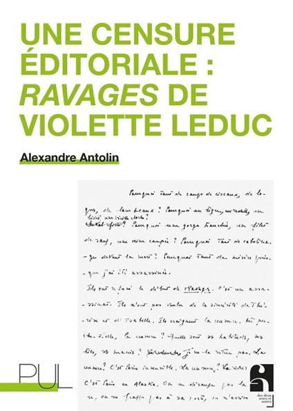 Une censure éditoriale : Ravages de Violette Leduc