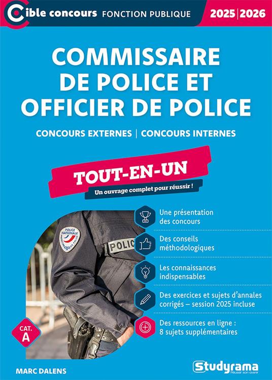 Commissaire de police et officier de police - Tout-en-un - Catégorie A - Concours 2025-2026