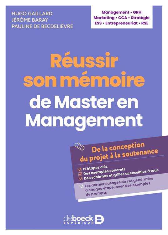 Réussir son mémoire de Master en Management
