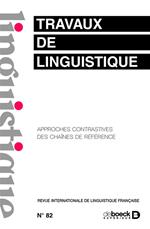 Travaux de linguistique n° 82