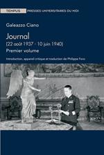 Journal (22 août 1937 - 10 juin 1940). Premier volume