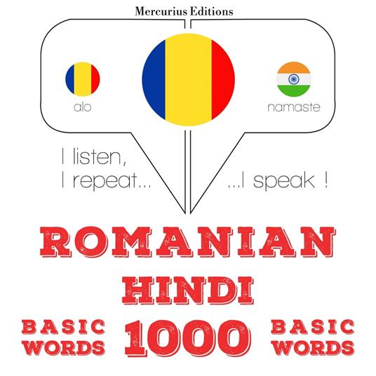 Hindi - Romania: 1000 de cuvinte de baza
