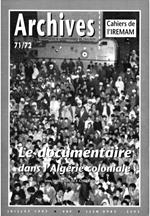 Le documentaire dans l’Algérie coloniale