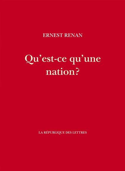 Qu'est-ce qu'une nation ?