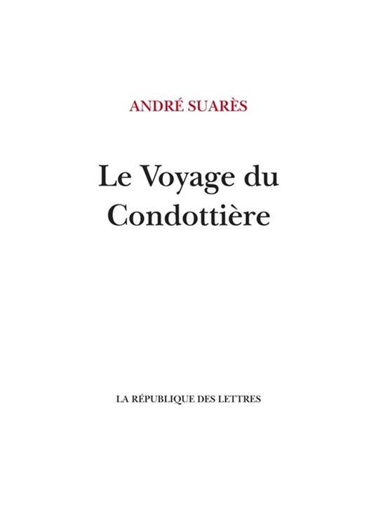 Le Voyage du Condottière