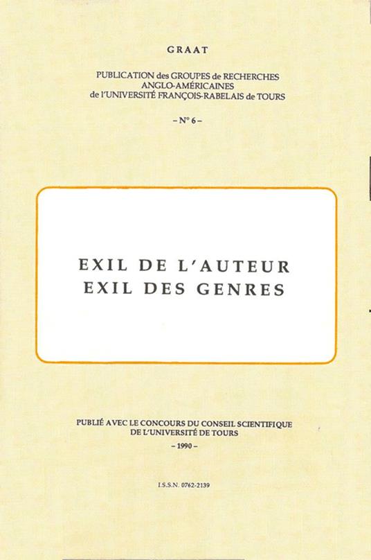 Exil de l'auteur, exil des genres