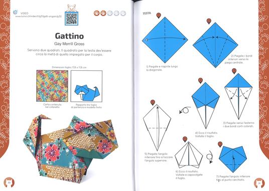 Gatti in origami. Con video tutorial - 4