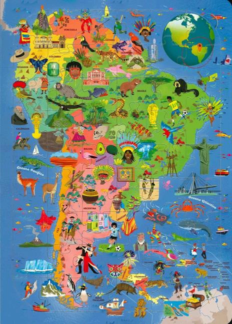 Atlante puzzle del mondo. Ediz. a colori - Enrico Lavagno - 2