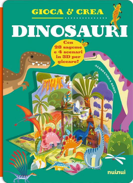 Dinosauri. Gioca e crea. Ediz. a colori - Alessandra Bedin,Alberto Bertolazzi - copertina