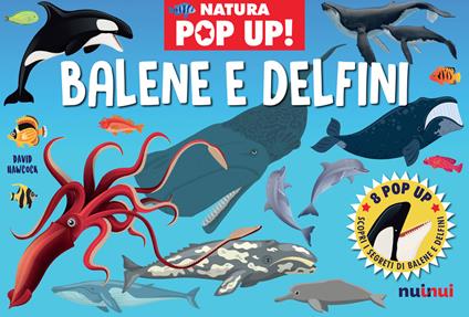 Balene e delfini. Natura pop up! Ediz. a colori - David Hawcock - copertina
