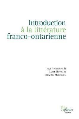 Introduction   La Litt rature Franco-Ontarienne - cover