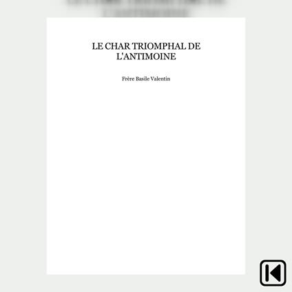 Le char triomphal de l'antimoine