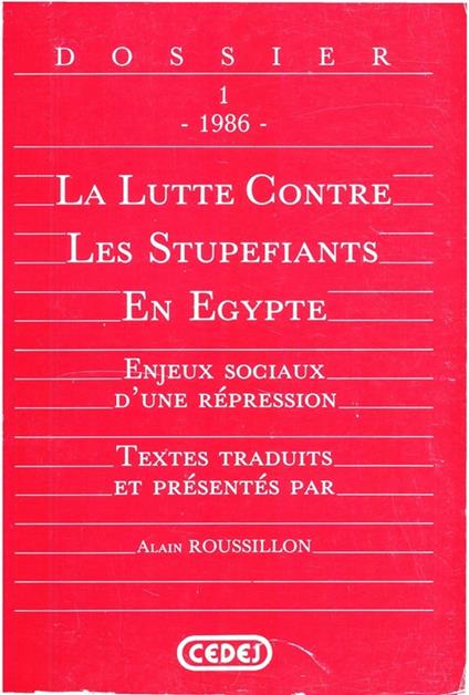 La lutte contre les stupéfiants en Égypte