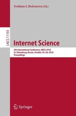 Internet Science: 5th International Conference, INSCI 2018, St. Petersburg, Russia, October 24–26, 2018, Proceedings - cover