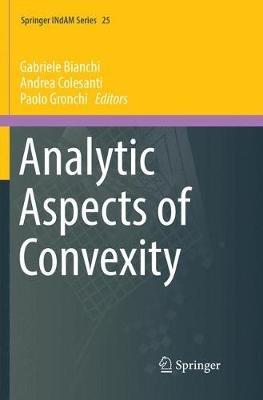 Analytic Aspects of Convexity - cover