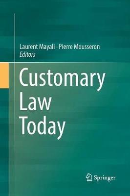 Customary Law Today - cover
