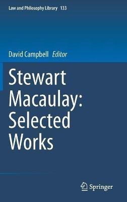 Stewart Macaulay: Selected Works - cover
